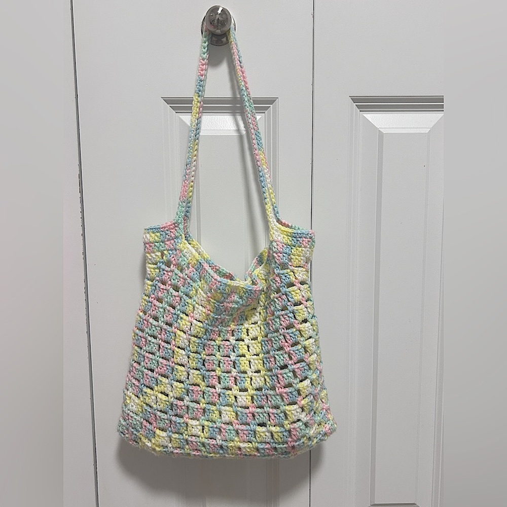 Multicolor Crochet Tote Bag